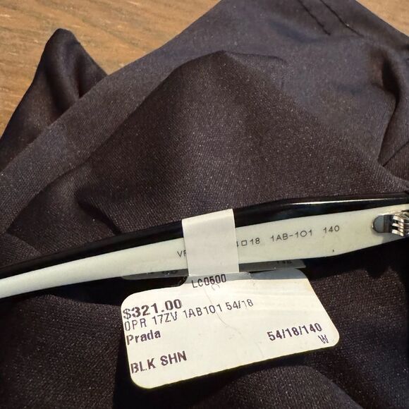 PRADA PR 17ZV 1AB1O1 Black Demo Lens 52 mm Women's Eyeglasses - Picture 9 of 11